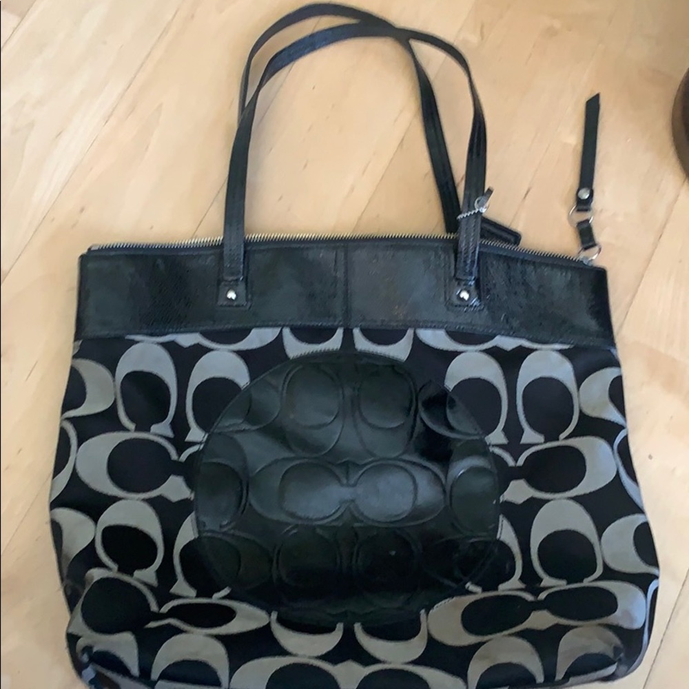 Coach handbag black/gray